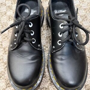 Dr. Martens 1461 Hearts Black Smooth + Patent Oxford Shoe Size 6 US L